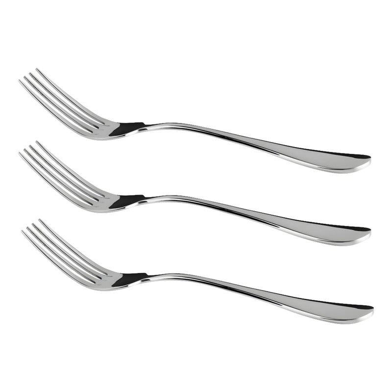 X3 Tenedor De Mesa Acero Inoxidable Tenedor Elegante 20cm