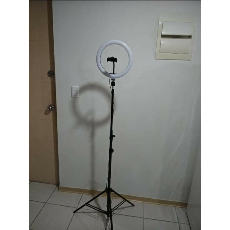 Aro De Luz Led De 30cm + Trípode De 2mts Luz Fría Cálida