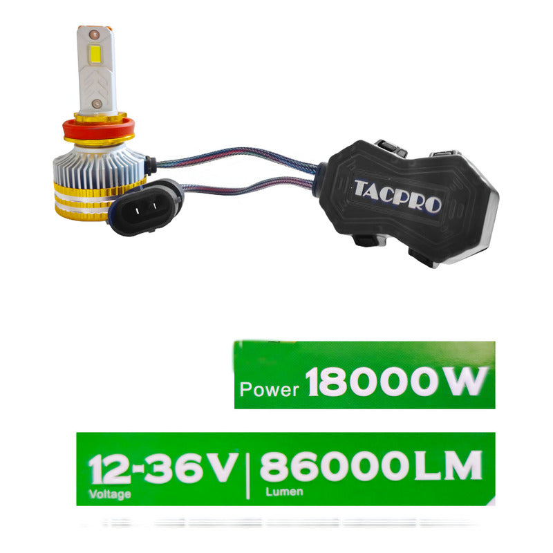 X2 Ampolleta Turbo Led 86000lm 18000w Q120pro H7/h11 12-36v