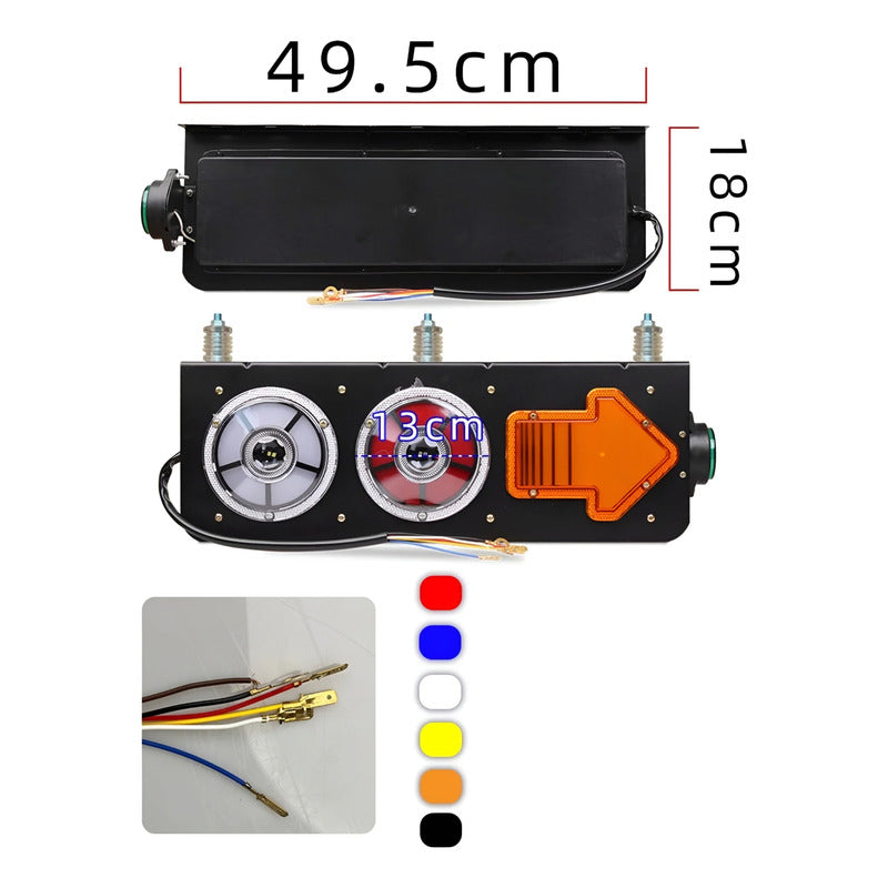 X2 Foco Led Freno Secuencial Multifunción Rgb 12-24v Camión