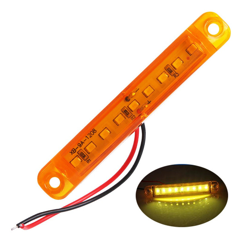 X4 Luz Led De Trocha Lateral Posición Bivoltaje 12-24v 9led