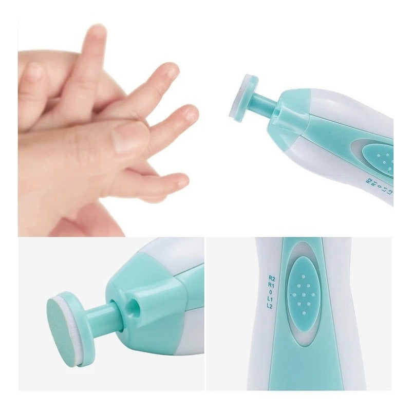 Cortador De Uñas Bebé Eléctrico Led Lima Pilas Trimmer Segur