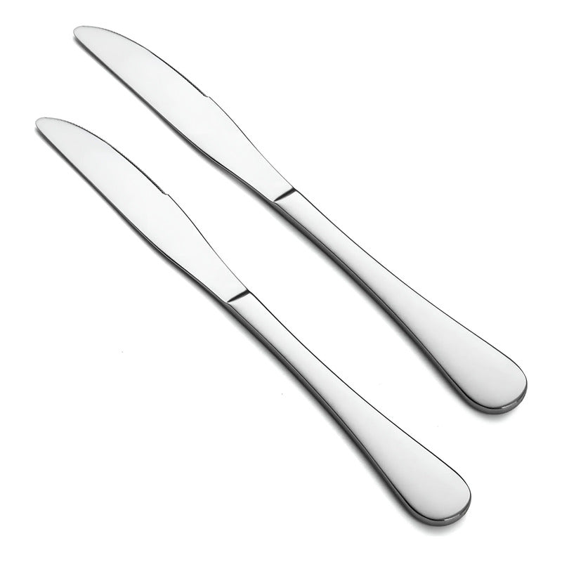 X2 Cuchillo Mesa Acero Inoxidable 19.8cm Carne Fruta Postre