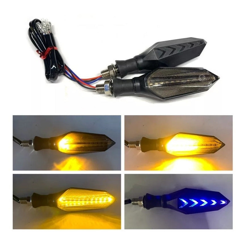 Intermitente De Moto Secuencial Bi Color