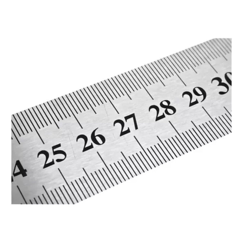 Regla Metálica Doble Cara 100cm 40 Pulgadas Acero Inoxidable Color Gris