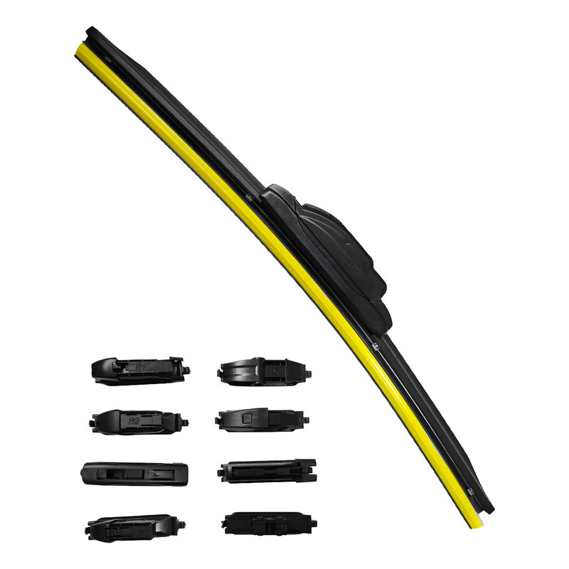 X2 Plumilla Limpiaparabrillas De Silicona +9 Adaptador Auto