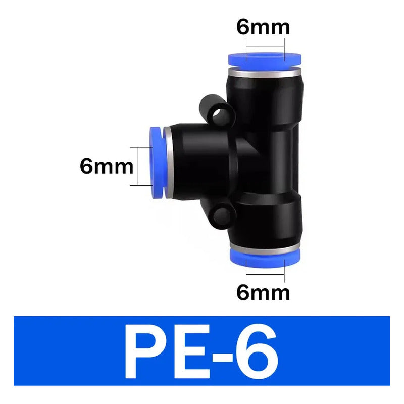 X40 Conector De Manguera Unión Neumáticos Pu Pv Pe Py 6mm