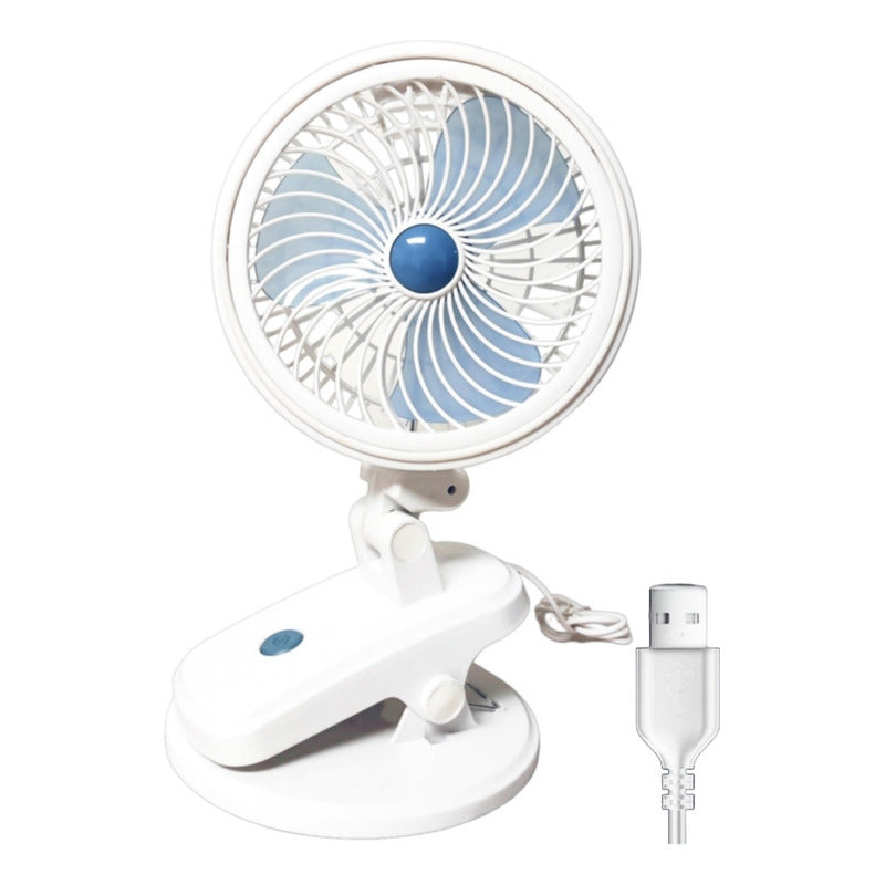 Ventilador Usb Con Clip Funcion Auto Escritorio / Pinza Ryc