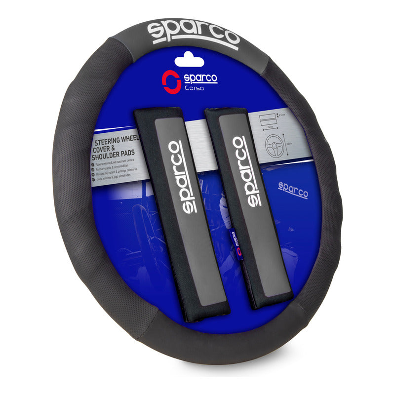 Cubre Volante + Cubre Cinturon Auto Sparco 1111 Universal