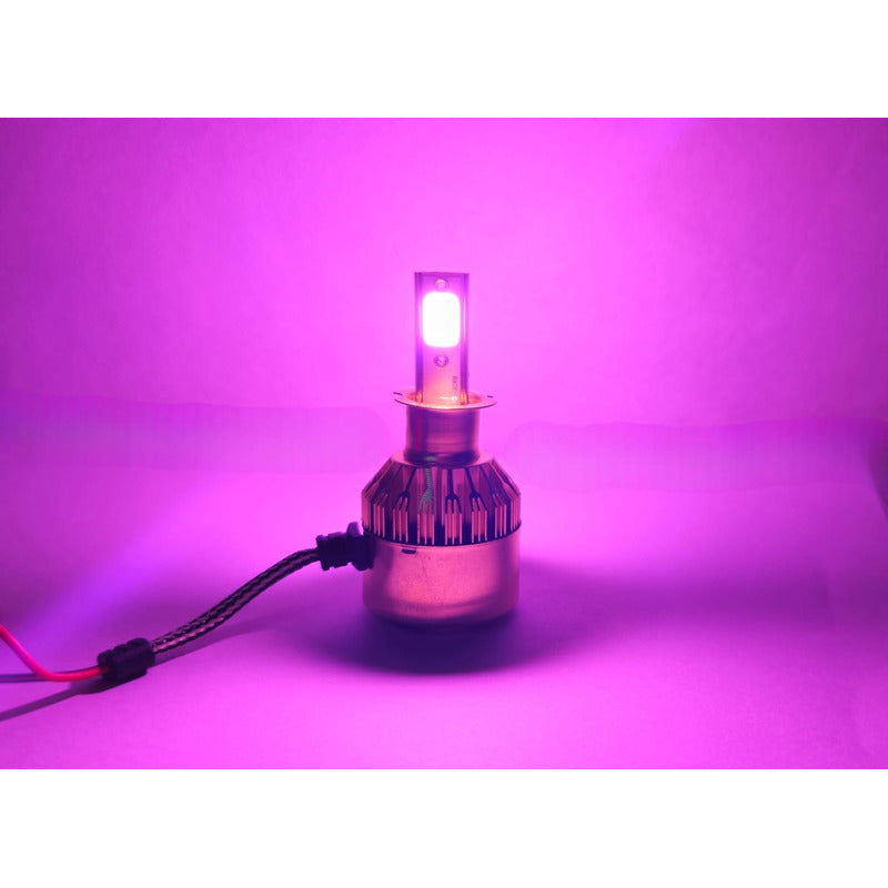 X2 Ampolletas Luz Rosa Led Auto 12v H7/881/h3/9006/9005/h8