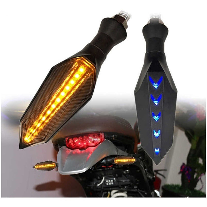Intermitente De Moto Secuencial Bi Color