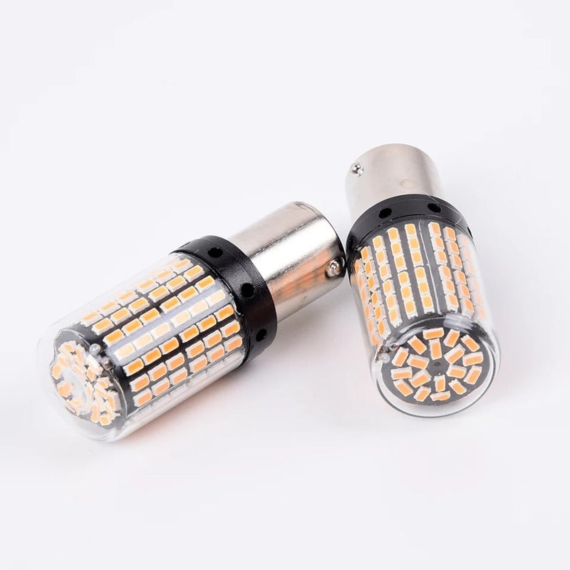 Ampolleta 144 Led Intermitente 1/2 Contacto Luz Viraje Ambar