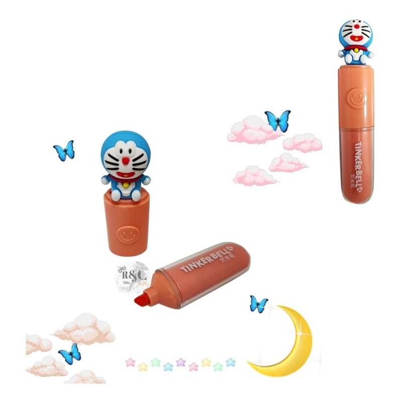 Pack X6 Destacadores Doraemon Resaltadores Gato Cute /ryc