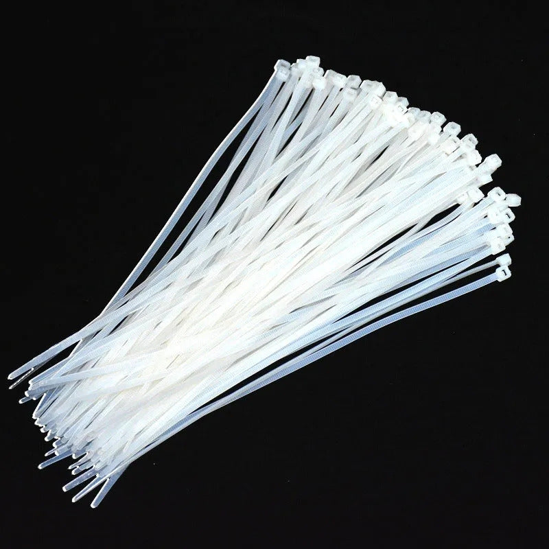 Set 100 Amarras Plásticas 4.8x200mm Precinto Nylon Multiuso