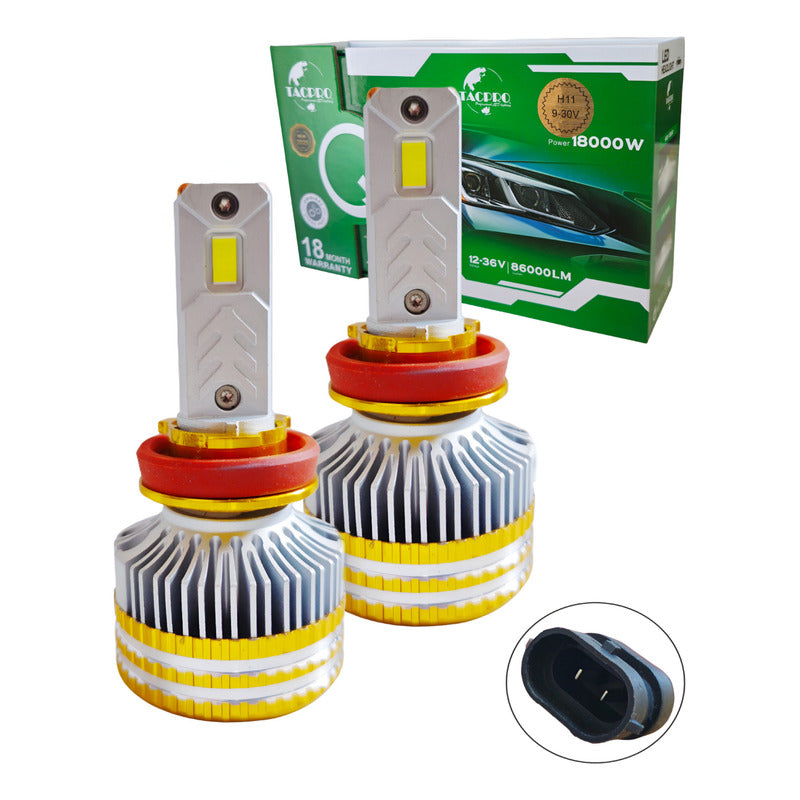 X2 Ampolleta Turbo Led 86000lm 18000w Q120pro H7/h11 12-36v