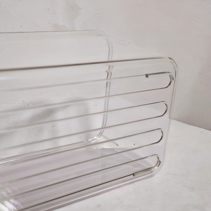 Organizador Refrigerador Contenedor Acrílico Con Tapa Fresco