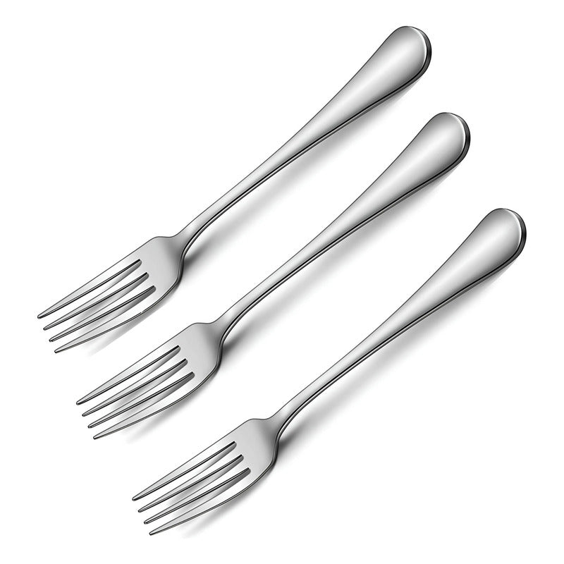 X3 Tenedor De Mesa Acero Inoxidable Tenedor Elegante 20cm