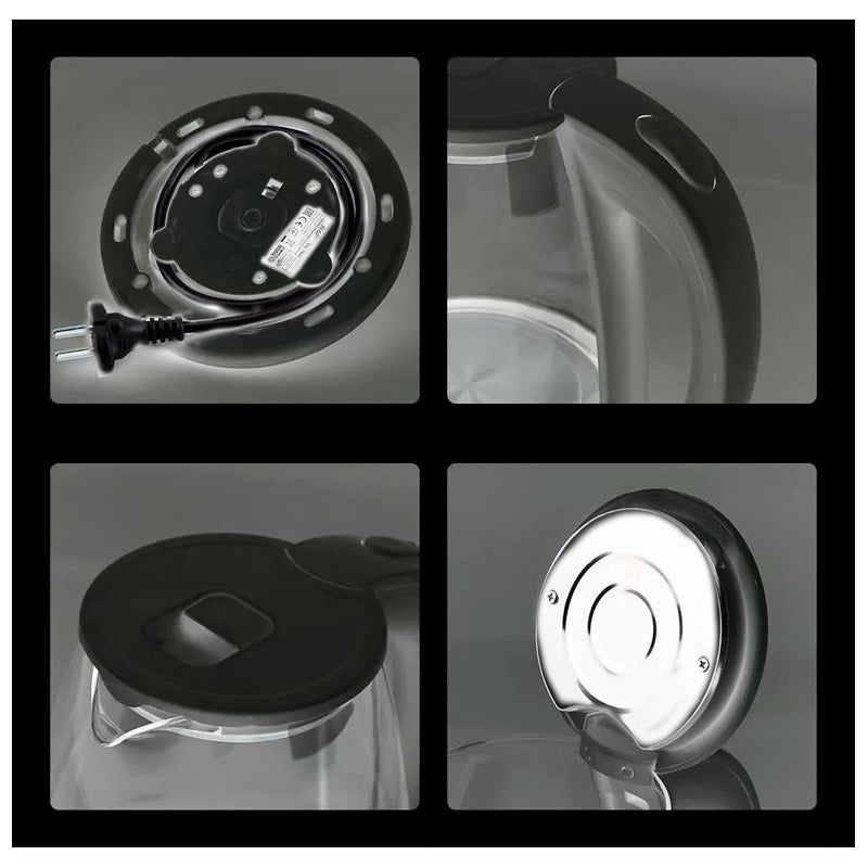 Hervidor Eléctrico Vidrio Transparente Luz Led Calentador