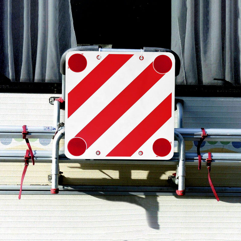 Panel Reflectante Trasero Señalizacion De Carga Auto 50x50cm