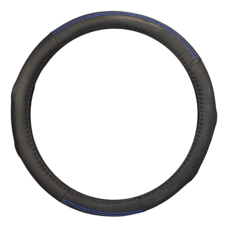 Funda Cubre Volante 38cm Negro Hilo Azul Auto 027