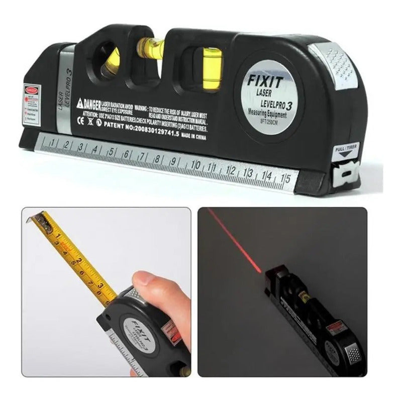 Nivel Laser 3 En 1 Multiusos Con Cinta Métrica 3posiciones
