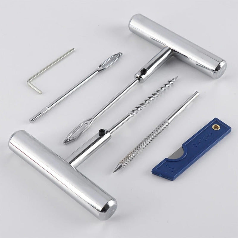 Kit Repara Neumáticos Pinchazos Estuche Emergencia Auto Moto