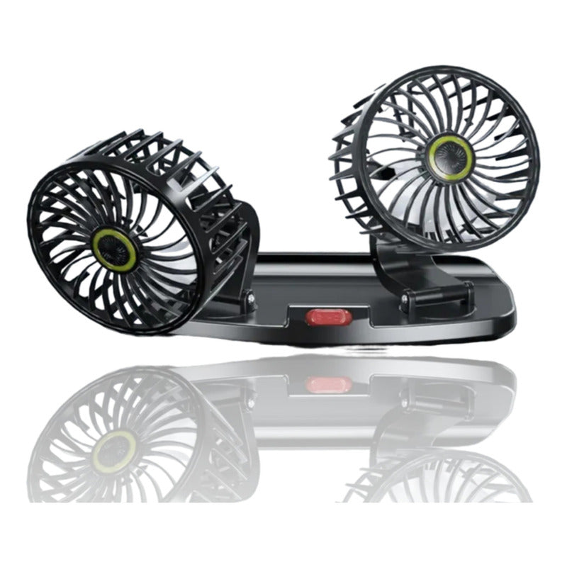 Ventilador Doble Para Auto 360° Conexión 12v Encendedor/ Ryc