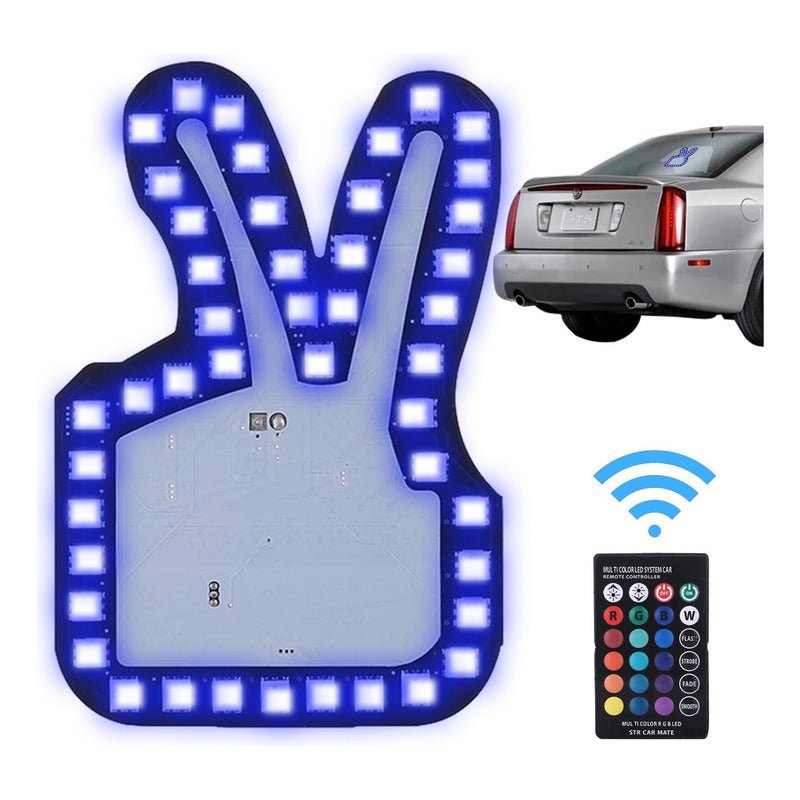 Mano Led Señal Parabrisa Auto Usb Luz Rgb Gestos Cn Control