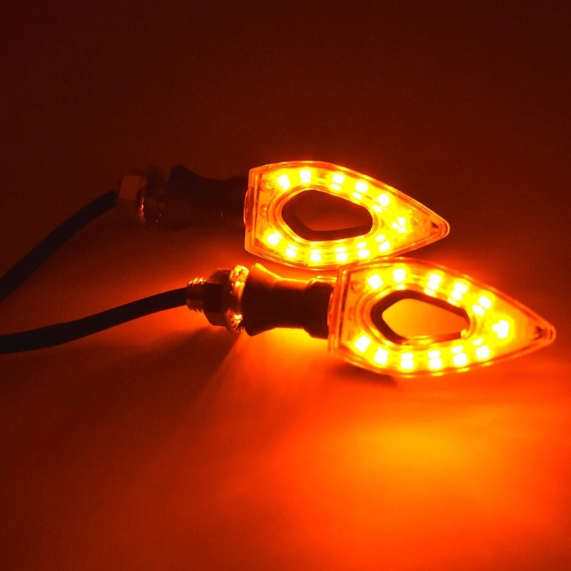 Luces Intermitente De Moto X2 Triangular Viraje /r&c