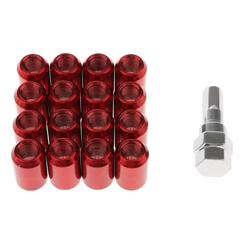 Tuercas De Seguridad Llanta M12 Antirrobo Colores 16 Pcs