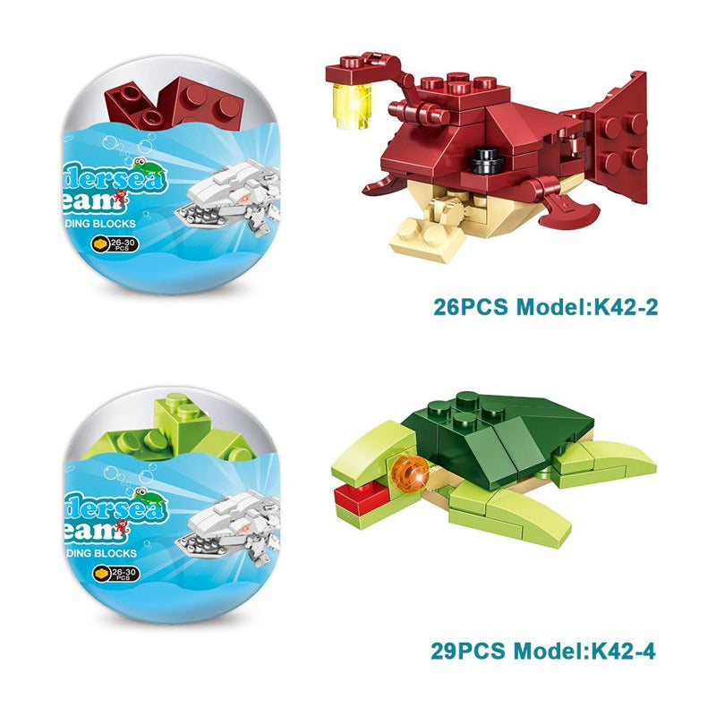 Set 6 Huevos Sorpresa Animales De Mini Bloques Construcción