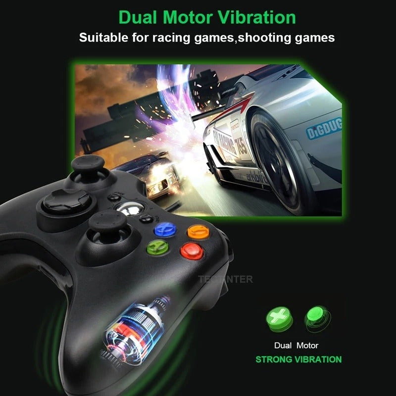 Joystick Control Mando Con Cable Compatible Pc Consola 360