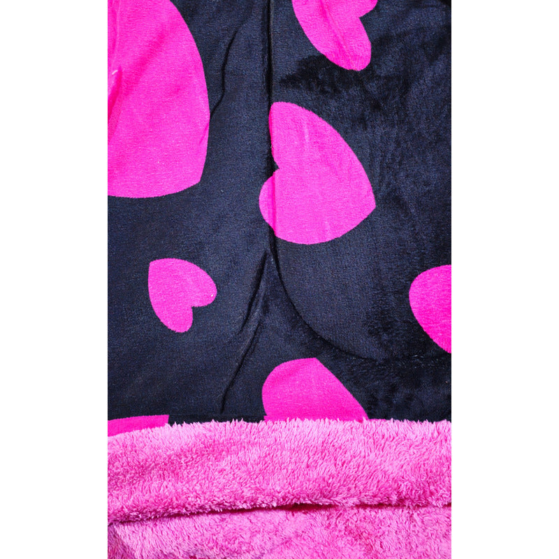 Cobertor Plush 1.5p Plumón Cubrecama Chiporro +funda Inviern