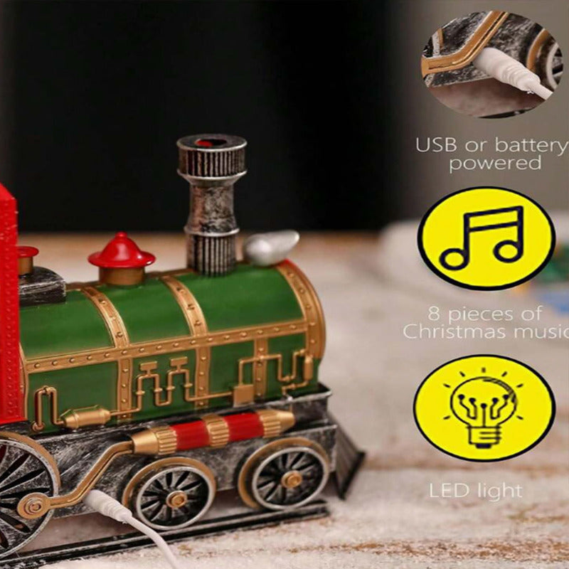 Tren Navideño Farol Cn Luz Musica Lampara Musica Vagon Navid