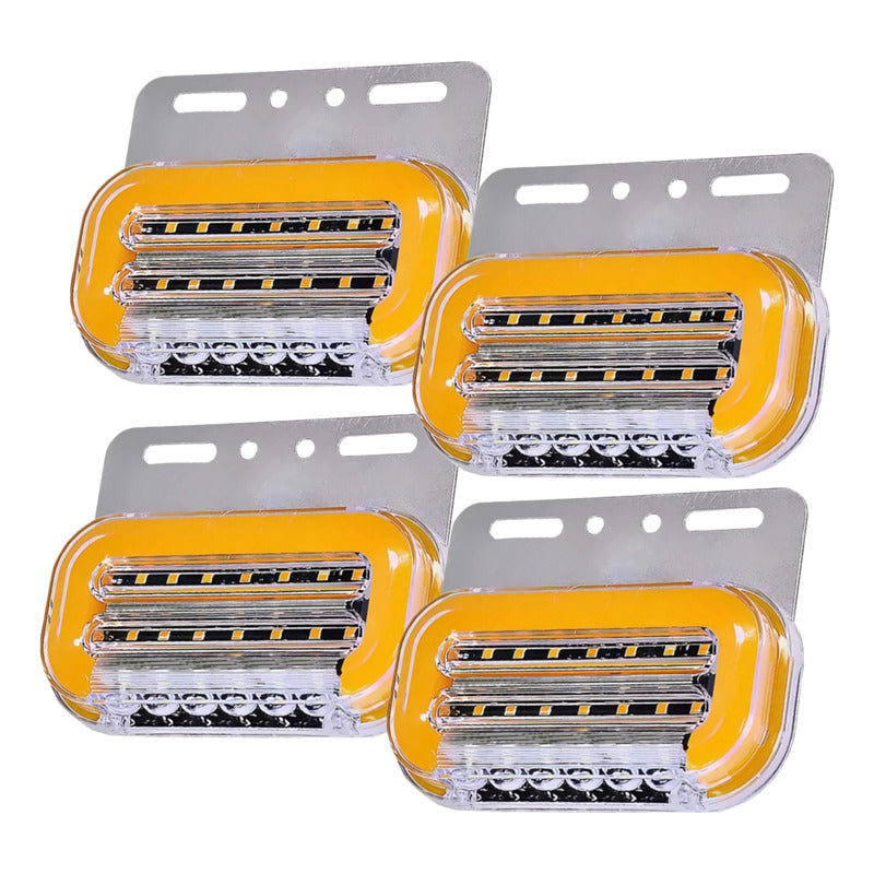 X4 Luz Led De Trocha Bicolor Luz Lateral Secuencial 24v Big