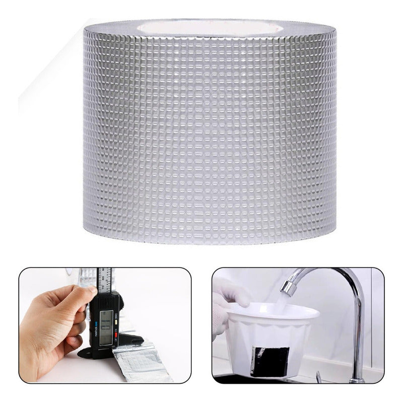 Cinta Aislante Impermeable 100mm X5mts Tapa Gotera Techo