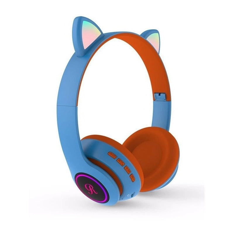 Audífono Bluetooth Con Orejas De Gato Luces Inalámbrico/ryc