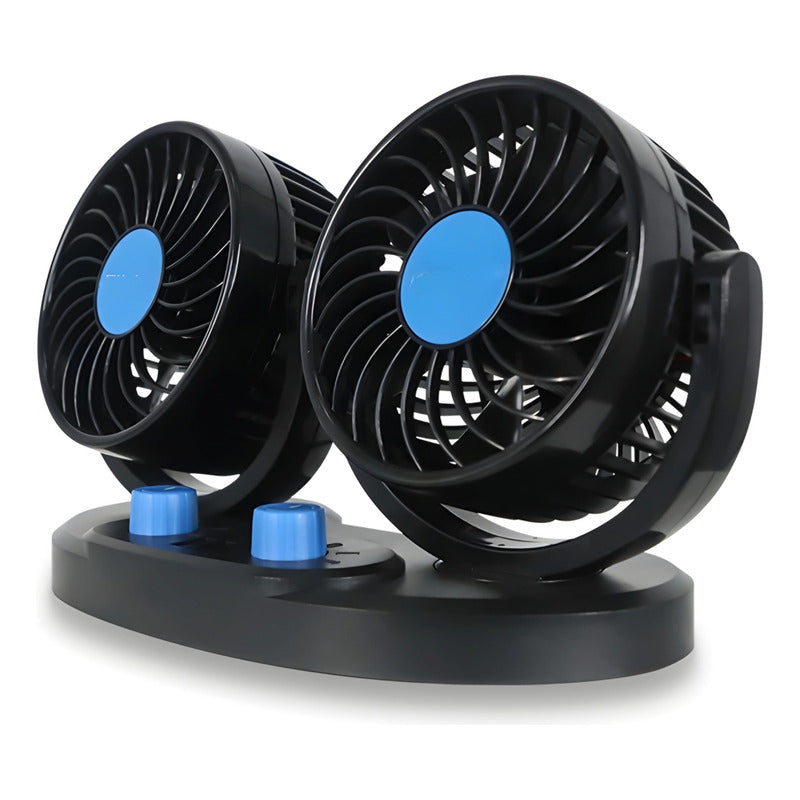 Ventilador Doble Automóvil 12v Accesorio Vehículo 360°/ R&c