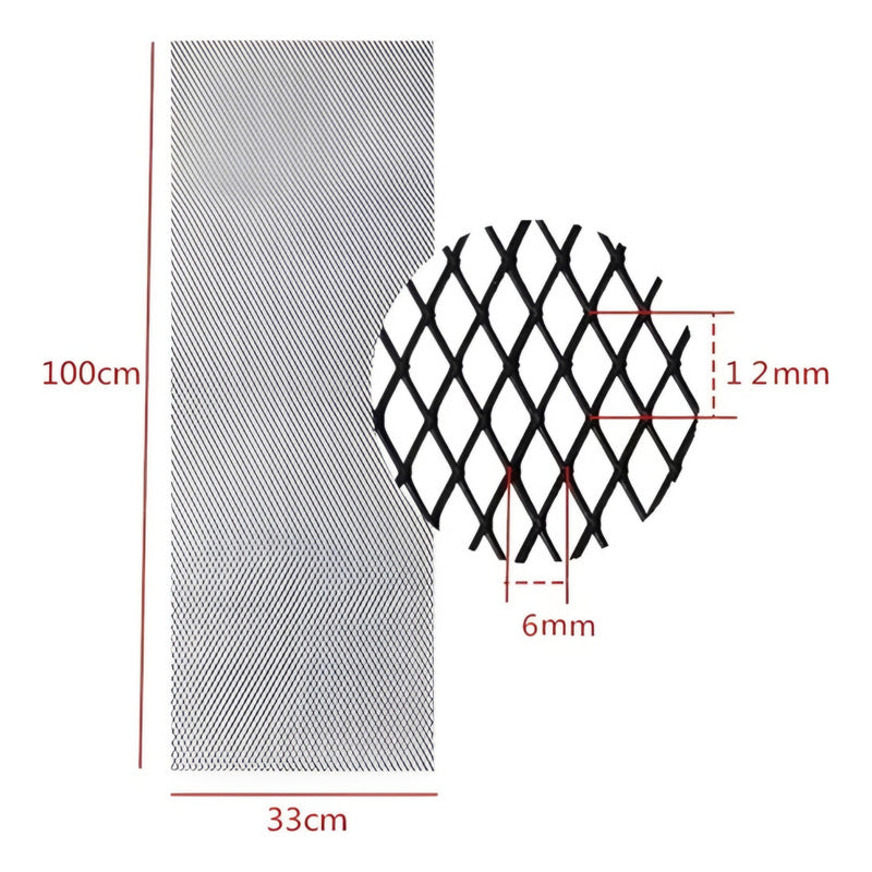 Malla Para Parachoque Rejilla Aluminio Auto Tuning Universal