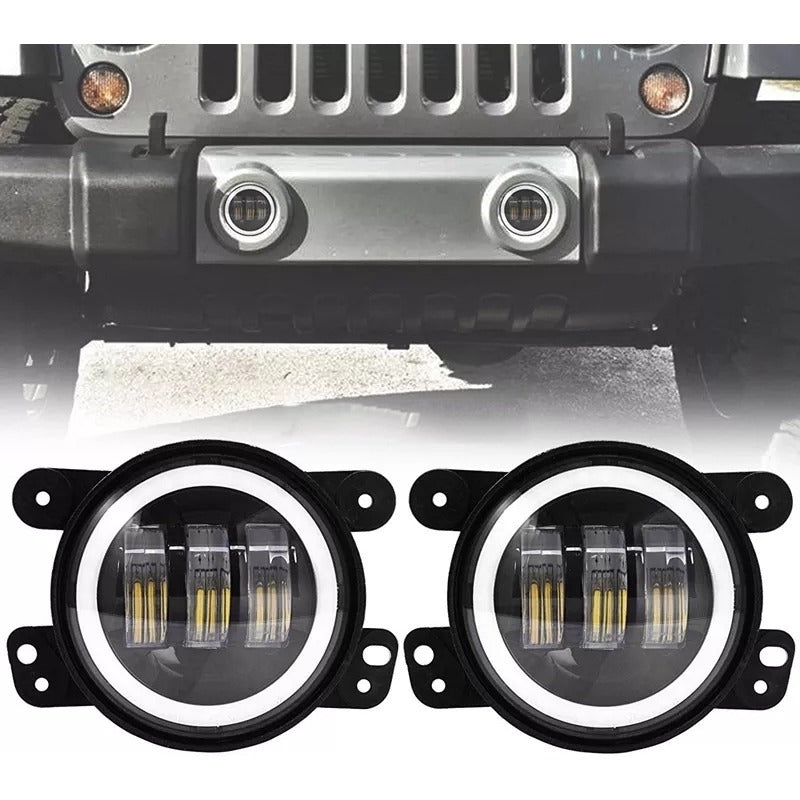 X2 Foco Neblinero Led Luz Antiniebla 4 Pulgadas Ojo De Angel