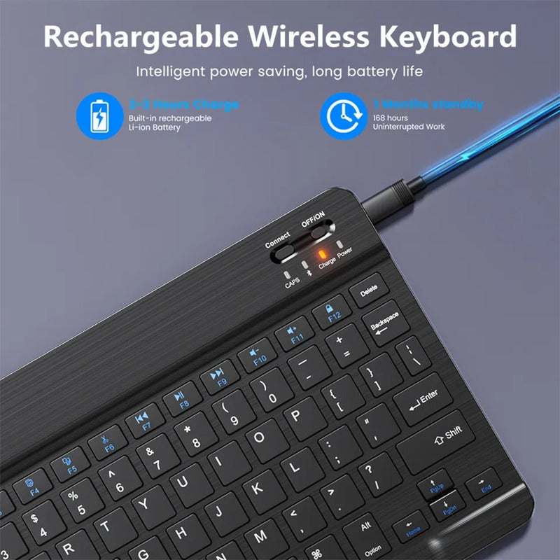 Mini Teclado Bluetooth Recargable Comp Android/ios/pc Soport