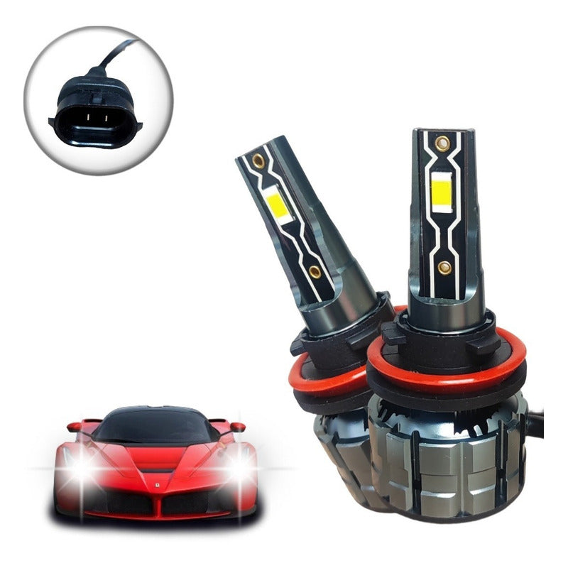 Kit X2 Ampolleta Turbo Led 8v-48v 28000l 280w Conector H11