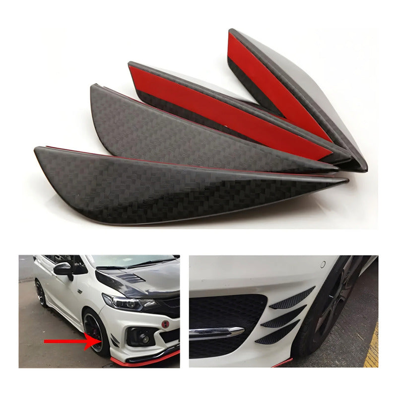 X4 Mini Aleta Difusor Parachoque Adhesivo Decoración Tunning