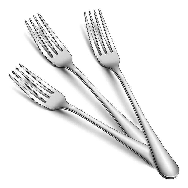 X3 Tenedor De Fruta Acero Inoxidable Tenedor Elegante 17.5cm