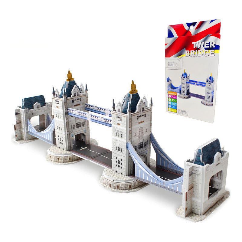 Puzzle 3d - Tower Bridge- 33 Piezas Mini Rompecabeza 3d