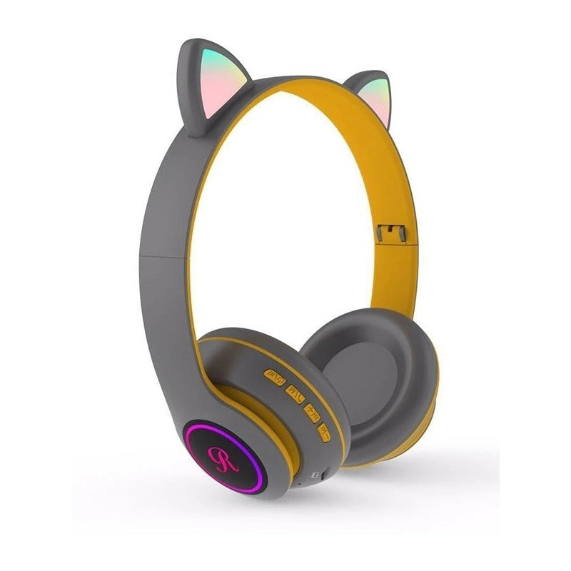 Audífono Bluetooth Con Orejas De Gato Luces Inalámbrico/ryc