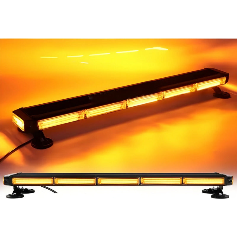 Baliza Led De Techo Destellante Ámbar 80cm Auto 12v Con Imán