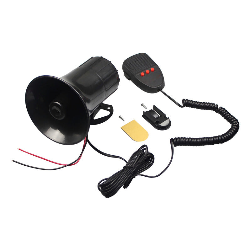 Bocina Policial Sirena Carabinero 3 Tonos Megafono 30w 12v
