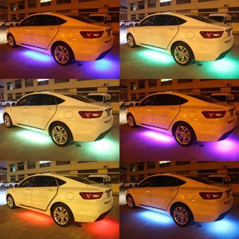 Kit De Luces De Chasis Exterior Rgb Tuning Luz Piso + Contro