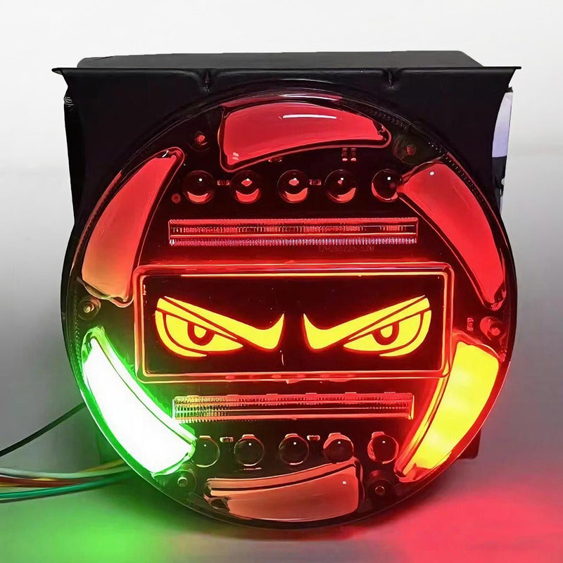 X2 Focos Led Rgb Cn Ojos Multifunción Devil Eyes Freno12/24v